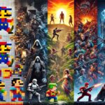 How VR Technology Is Enhancing Traditional Gaming 21 DALLE2024 11 2715.36.58 AvisuallystrikingillustrationshowcasingtheevolutionofgraphicsinPCandconsolegames.Theimageisdividedintothreesections theleftsect ezgif.com webp to jpg converter 1