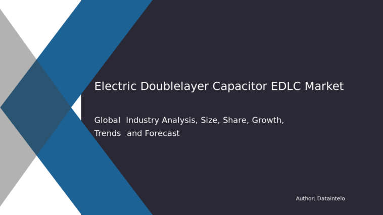 EDLC Market Expansion & CAGR Growth Forecast of 14.1% by 2032 1 Electric Double layer Capacitor EDLC Market