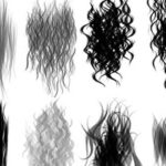 5.photoshop hair brushes