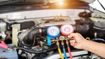 car air conditioner check service leak detection fill refrigerant 1