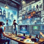 How to Outsource Unreal Engine Development to UK Studios 20 DALLE2025 04 2412.27.15 Ahigh qualitydigitalillustrationshowingateamofgamedevelopersinamodernofficeintheUKworkingonacomputerwithUnrealEngineopenont ezgif.com webp to jpg converter