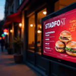 freepik vibrant digital signage displaying menu items outs 67904